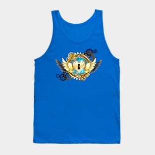 Closed Heart ( Steampunk Gold Heart ) Tank Top